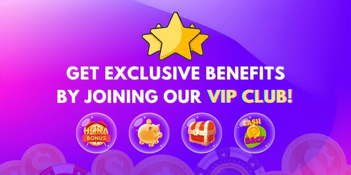 Purple VIP club promotional artwork with stars and reward illustrations